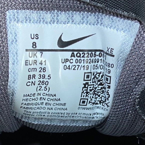 Nike Air Zoom Pegasus 36 4E Extra Wide Black White - Picture 14 of 14